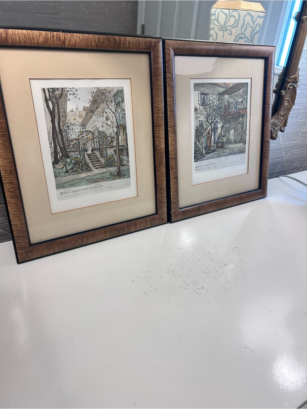 Chelsea House Framed Beethoven & Schubert European Scene Prints – Set of 2